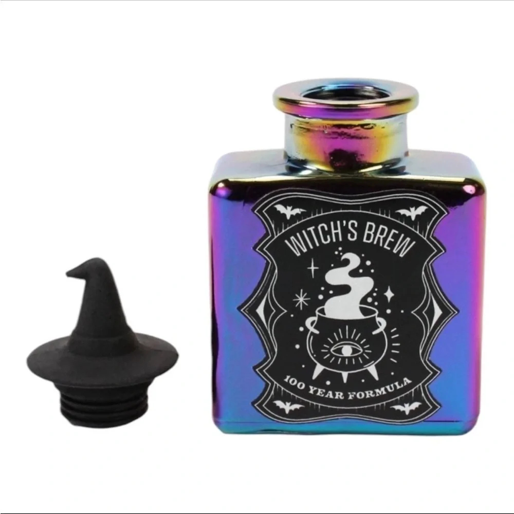 Target bullseye set of 3 Halloween Potion Bottles - Iridescent Black